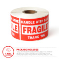 Self adhesive customized handle with care fragile sticker label moving for packaging